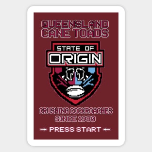 Retro Queenslamd - Pixel Art Origin - CANE TOADS Sticker